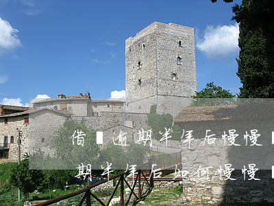 借唄逾期半年后慢慢還，避免高額罰息，借唄逾期半年后如何慢慢還款？